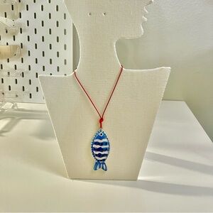 Blue Fish Pendant Necklace
